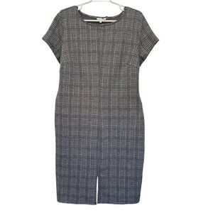 Maurices Womens Plaid Short-Sleeve Midi Dress‎ W/Tie Back XXL Black/White